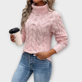 AMÉLIA™ – ELEGANT STRIKTRØJE MED RULLEKRAVE