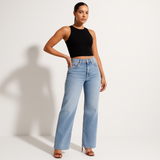 ALINE™ – ELASTISKE DENIMBUKSER MED MELLEM TALJE
