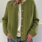 DWINA™ – STRIKKET CARDIGAN MED KNAPPER
