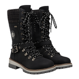 IARA™ – HØJE DAMESTØVLER MED STRIKDETALJE OG SPÆNDE