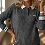 SAFIRA™ – SWEATER MED KONTRASTKRAVE