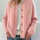 DWINA™ – STRIKKET CARDIGAN MED KNAPPER