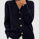 LORETTA™ – ELEGANT STRIKKET CARDIGAN MED KNAPPER