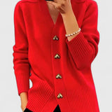 LORETTA™ – ELEGANT STRIKKET CARDIGAN MED KNAPPER