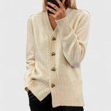 LORETTA™ – ELEGANT STRIKKET CARDIGAN MED KNAPPER