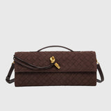 CHERRY™ – LUKSUS FLETTET SUEDE-CLUTCH