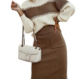 LEANA™ – AFSLAPPET RIBBET TO-DELT SÆT