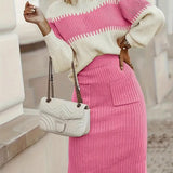 LEANA™ – AFSLAPPET RIBBET TO-DELT SÆT