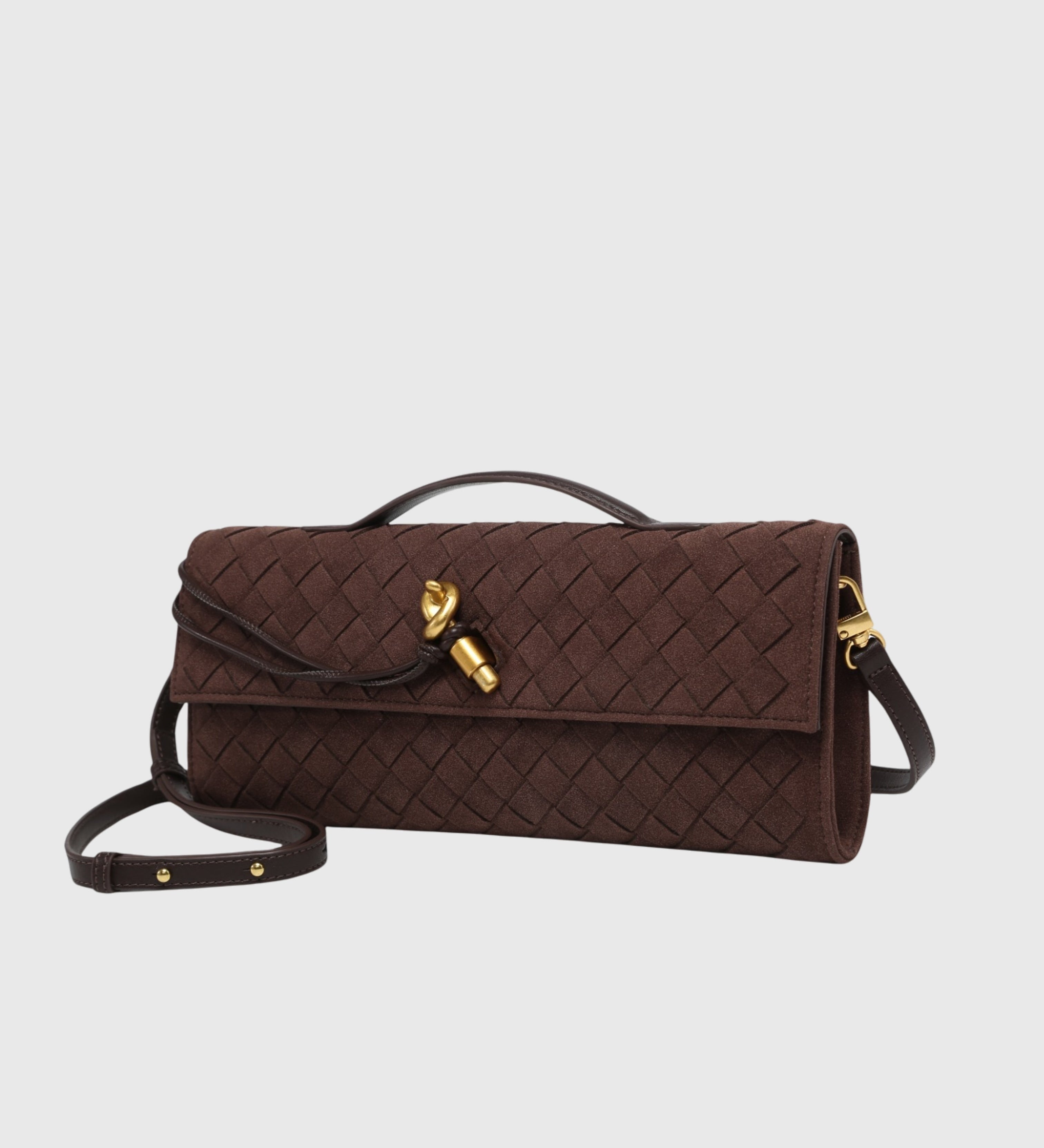 CHERRY™ – LUKSUS FLETTET SUEDE-CLUTCH