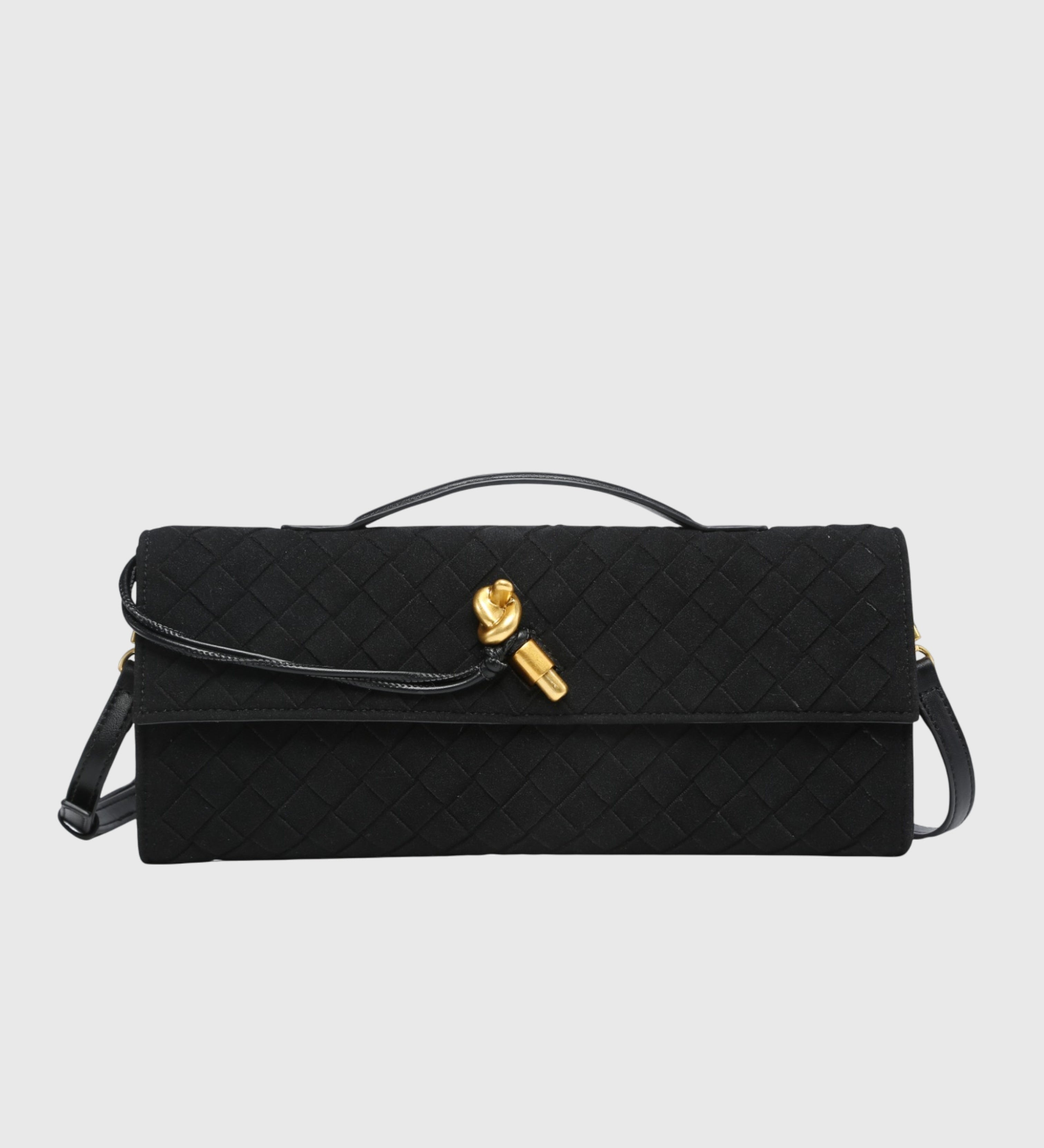 CHERRY™ – LUKSUS FLETTET SUEDE-CLUTCH